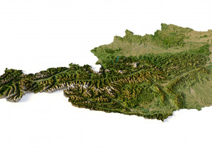 Relief map of Austria 3D Model