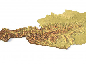 Relief map of Austria 3D Model
