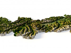 Relief map of Austria 3D Model