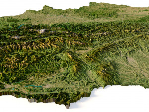 Relief map of Austria 3D Model