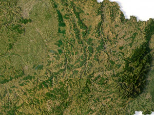 Mapa en relieve de Francia Modelo 3D