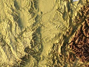 Mapa en relieve de Francia Modelo 3D