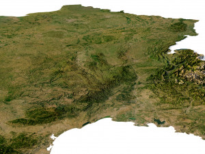 Relief map of France Modelo 3D
