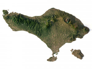 Relief map of Bali 3D Model