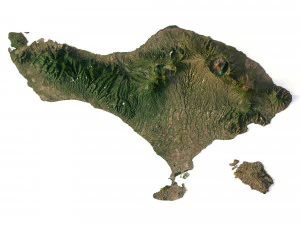 Mapa en relieve de Bali Modelo 3D
