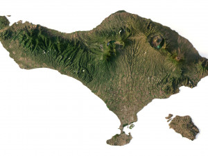 Relief map of Bali 3D Модель