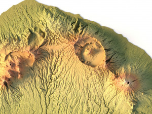 Relief map of Bali 3D Модель
