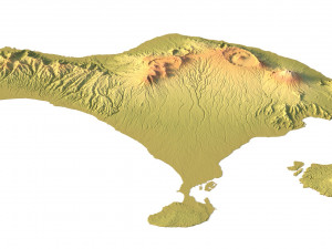 Relief map of Bali 3D Модель