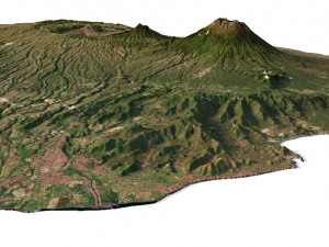 Relief map of Bali 3D Модель