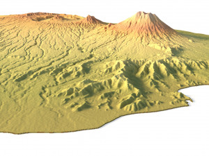 Relief map of Bali 3D Модель
