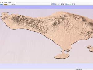 Relief map of Bali 3D Модель