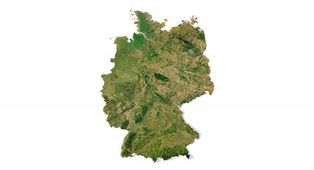 Relief map of Germany Modèle 3D .c4d .max .obj .3ds .fbx .stl .blend 