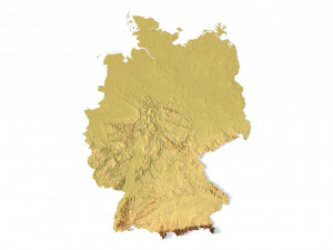 Relief map of Germany Modèle 3D