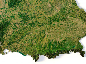 Relief map of Germany Modèle 3D