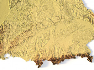 Relief map of Germany Modèle 3D