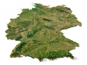 Relief map of Germany Modèle 3D