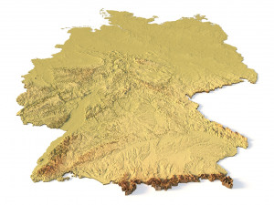 Relief map of Germany Modèle 3D