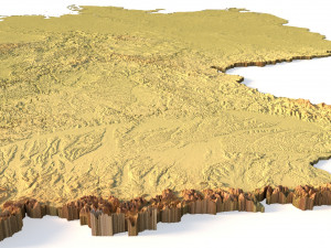 Relief map of Germany Modèle 3D
