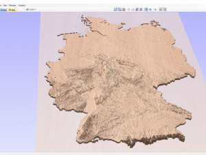 Relief map of Germany Modèle 3D