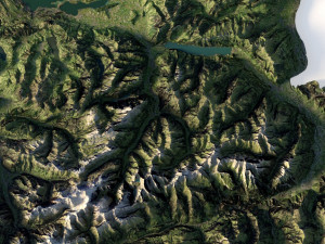 3D Relief map of Switzerland 3D 모델