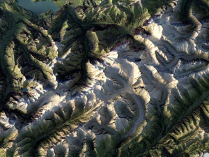 Mapa em relevo 3D da Su&iacute;&ccedil;a Modelo 3D