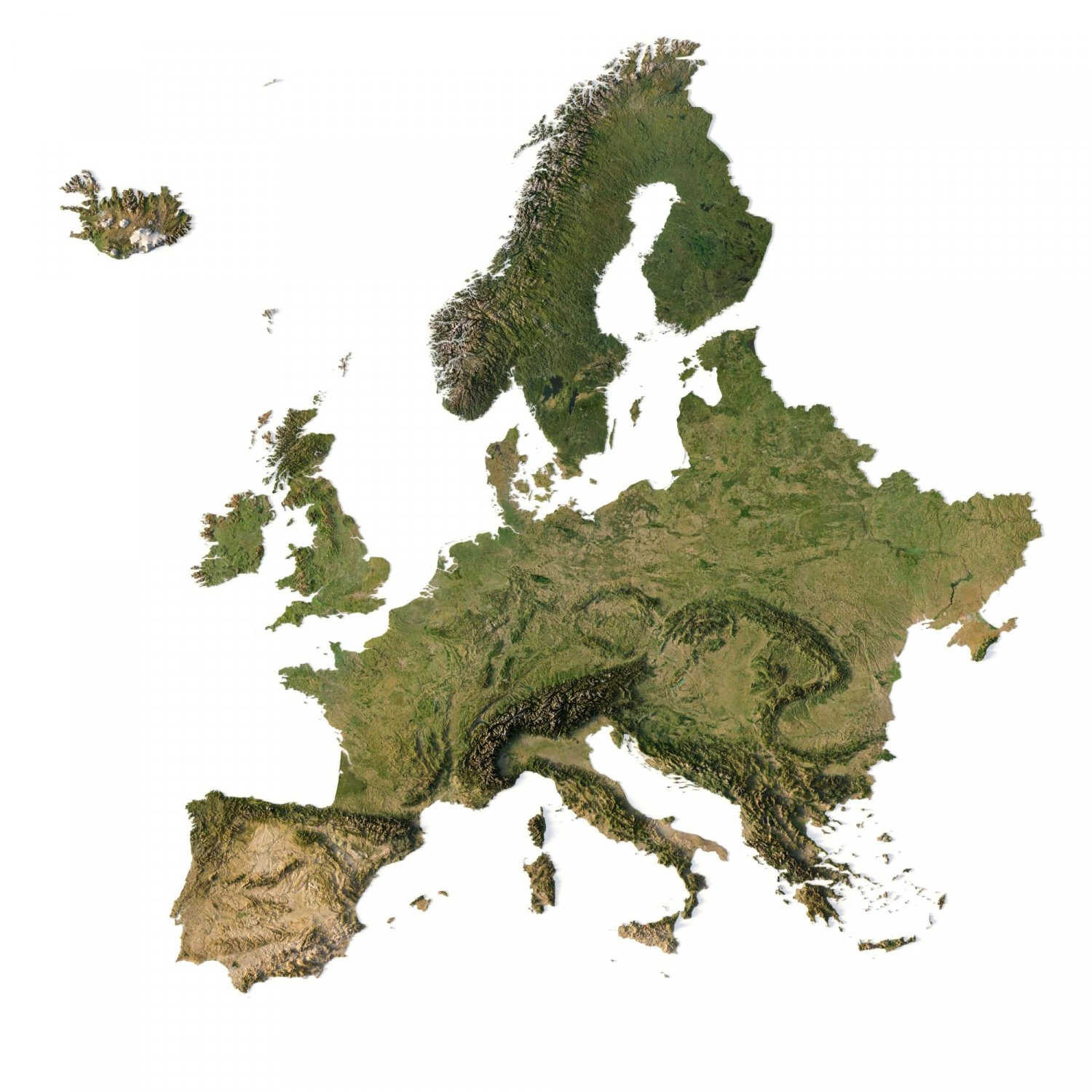 Europe Terrain C4D 3D Model .c4d .max .obj .3ds .fbx .stl .blend 