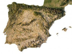 Europe Terrain C4D Modèle 3D