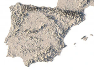 Europe Terrain C4D 3D Model