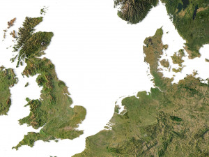 Europe Terrain C4D Modèle 3D