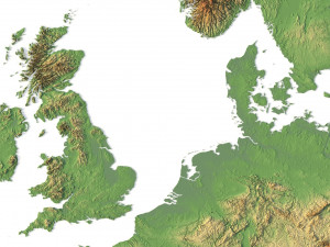 Europe Terrain C4D Modèle 3D