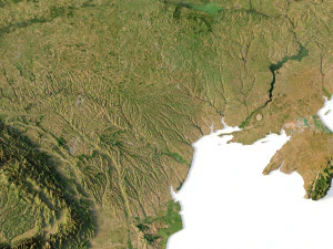 Europe Terrain C4D 3D Model