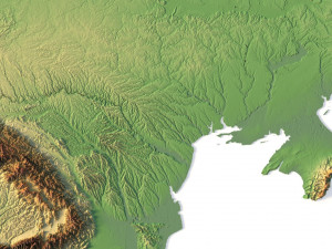 Europe Terrain C4D Modèle 3D