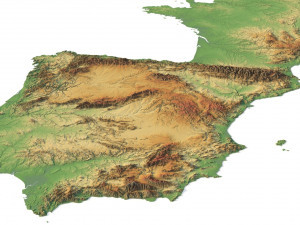 Europe Terrain C4D Modèle 3D