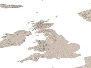 Europe Terrain C4D Modèle 3D