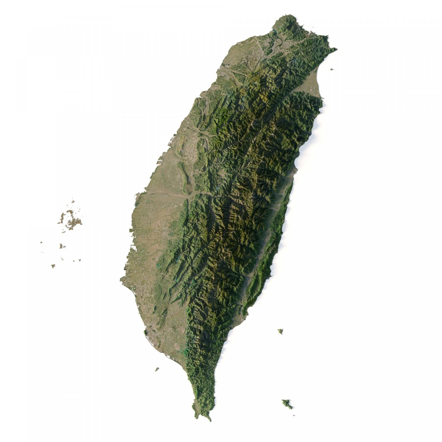Taiwan Terrain 3D Model .c4d .max .obj .3ds .fbx .stl .blend 