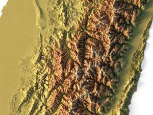 Taiwan Terrain 3D Model