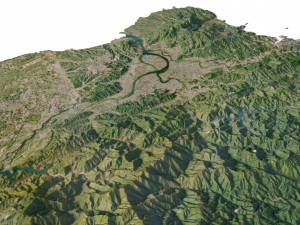 Taiwan Terrain 3D Model