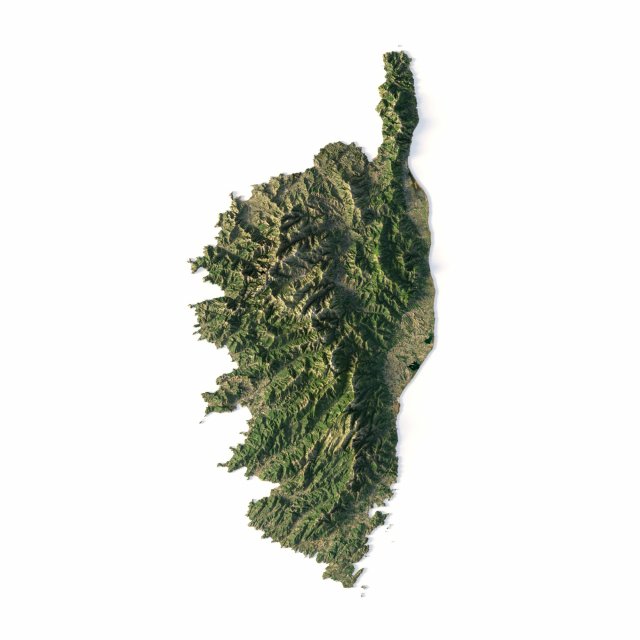 Corsica Terrain 3D Model .c4d .max .obj .3ds .fbx .stl .blend 