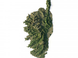 Corsica Terrain 3D Model