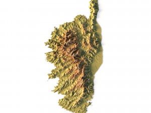 Corsica Terrain 3D Model