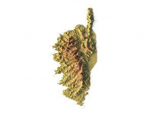 Corsica Terrain 3D Model