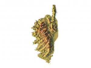 Corsica Terrain 3D Model