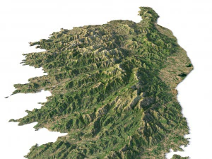Corsica Terrain 3D Model