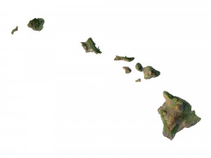 Hawaii Terrain 3D Model