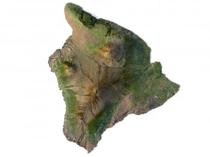 Hawaii Terrain 3D Model