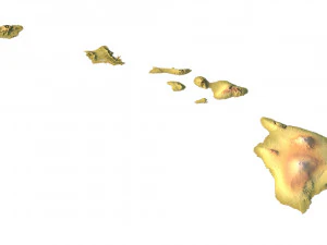 Hawaii Terrain 3D Model