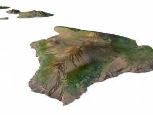 Hawaii Terrain 3D Модель