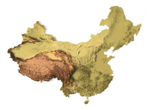 China Terrain 3D Model