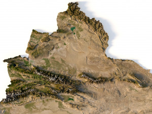 China Terrain 3D Model