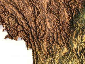 China Terrain 3D Model